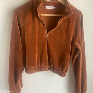 Brown Cropped Sweatshirt